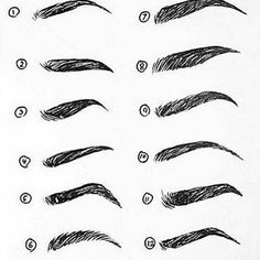 an image of how to draw eyebrows step by step