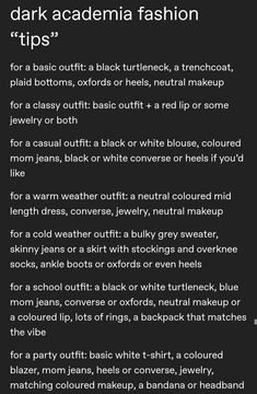 Feminine Academia Fashion, Minimalist Dark Acadamia, Dark Academia Fonts Google Docs, Study Aesthetic Clothes, Different Styles List, Society Names Ideas, British Dark Academia, Dark Academia Piercings, Magical Academia Aesthetic