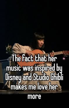 the fact that her music was inspired by disney and studio ghibli makes me love her more