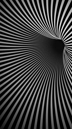 an abstract black and white background with wavy lines in the shape of a tunnel or vortex