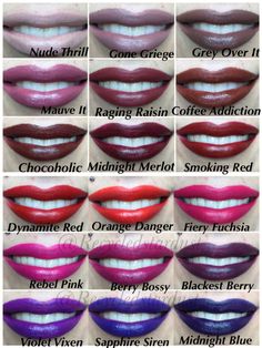 Confessions of a Cosmeholic: Maybelline The Loaded Bolds Review and Swatches Berry Lipstick, Maybelline Color Sensational, Lip Beauty, Black Lipstick, Pinterest Makeup, Lip Swatches