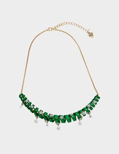 BETSEYS HOLIDAY COIL NECKLACE GREEN - JEWELRY - Betsey Johnson Holiday Necklaces, Emerald Green Necklace, Holiday Necklace, Satchel Backpack, Matching Halloween, Ribbon Necklace, Necklace Green, Betsey Johnson Jewelry, Green Ribbon