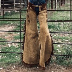 "Description Handmade Rodeo Cowboy Style Suede Leather Pant Chap Mountain Cowgirl Western Cowboy chaps  Description and Features An authentic, high quality and great value item. You're only paying a couple of extra for a real leather product- we never compromise on the quality so you may buy with full confidence. Professionally designed and manufactured with great attention to Men Suede Western Style Leather Pant With Fringes. All Colours are available on demand * Size Type: Regular * Handmade Yes * Outer Shell Material: Suede and its thickness is 1.5 mm * Style: Western Style * Closure: Zipper * Theme: Western * Fit: Regular * Type: Cowboy Pant * Department: Unisex * Stich Material: Polyester * Season: All * Occasion: Casual * Country/Region of Manufacture: Pakistan * Material: Cowhide * Bachelorette Chaps, Leather Chaps American Legend Rider, Edc Chaps, Mountain Cowgirl, Cowgirl Chaps, Cowboy Chaps, Western Cowgirl Style, Cowboy Pants, Cowboy Costume