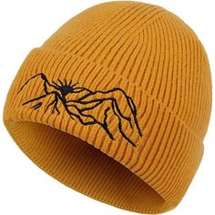 New Product Premium Material - The Beanie Hats For Men Designs Are Made From Superior Knitted Viscose,Polyester,Nylon Material,Extremely Skin Friendly, Soft, Comfortable.Keeps Your Head Warm Covering Up The Ears And Keeps You Cosy Under The Hat. One Size Fits Most - Mountain Embroidery Beanie Are Made From Stretchy Material,One Size Fit For Small Head Or Big Head Even Basketball Head. Hat Circumference:21.26""-22.83""(54cm-58cm). It Is Easy To Wear Or Take Off. Mountain Embroidery Design - Winte Embroidery Caps Ideas For Men, Hat Embroidery Ideas, Herschel Hat, Beanie Embroidery, Mountain Embroidery, Yellow Bucket Hat, Embroidery Beanie, Harley Davidson Hats, Veteran Hats