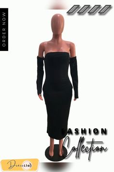 Elegant Slash Neck Long Sleeve Bodycon Dresses Casual Slim Fit Bodycon Dress For Party, Trendy Winter Party Midi Dress, Winter Party Midi Dress In Trendy Style, Trendy Winter Midi Dress For Party, Chic Non-stretch Midi Length Bodycon Dress, Chic Stretch Bandage Club Dress, Chic Stretch Bandage Dress For Club, Stretch Midi Dress For Fall Clubbing, Knee-length Winter Bodycon Dress For Club