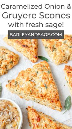 garlic and onion scones with fresh sage are the perfect side dish for any meal