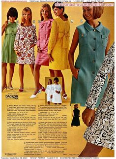 1968 Sears Spring Summer Catalog 2, Page 84 - Catalogs & Wishbooks 1965 Fashion, Conservative Fashion, Teen Dress, Century Clothing