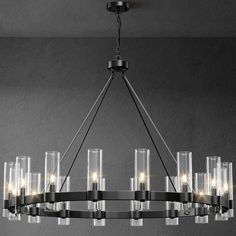 Dhmendar 16 - Light 48'' Glass LED Wagon Wheel Chandelier Modern Farmhouse Chandelier, Wheel Chandelier, Wagon Wheel Chandelier, Farmhouse Chandelier, Incandescent Lighting, Linear Chandelier, Wagon Wheel, Lighting Products, Ceiling Chandelier