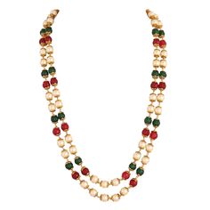 PRICES MAY VARY. Length: 11 inches. High Quality Stones & Pearl Look necklace (Made with Real Pearl Stones) Each beads & Pearl is 100% natural polished and softly rounded, therefore shapes, sizes and colors of stones may vary slightly from necklace to necklace. Get the Bollywood Diva Look. Easy to wear, Light in weight & gives you a Rich Look. A designer Necklace that will make you feel Royal.; Product comes in a complimentary gift box Stringing is done in-house using top quality components for the set. The locks and Bends are made of high quality for easy to use daily wearring. Ratnavali Jewels is a well known brand across fashion jewelry sector. Ratnavali Jewels products are preferred by many Designers, Stars and Celebrities, TV Shows. Ratnavali Jewels fashion jewelry believes in making Pearl Look, Golden Pearl, Beads Mala, Designer Necklace, Mala Necklace, Real Pearls, Necklace Women, Mala Beads, Natural Pearls