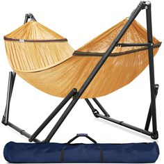 a hammock with stand and carry bag