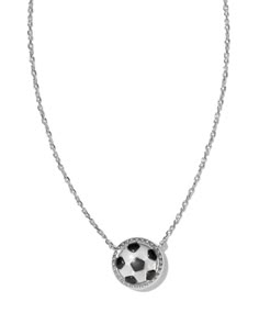 Score major style points when you wear the Soccer Silver Short Pendant Necklace in Ivory Mother-of-Pearl. A shimmering soccer ball pendant complete with gunmetal detailing, this sporty style brings the spirit to every game. Metal Rhodium Over Brass Closure Lobster Clasp W/ Single Adjustable Slider Bead Size 19"Chain, 0.51"L X 0.49"W PendantDue to the one-of-a-kind nature of the medium, exact colors and patterns may vary slightly from the image shown. | Kendra Scott Soccer Silver Short Pendant Ne Soccer Necklace, Short Pendant Necklace, Silver Shorts, Kendra Scott Necklace, Trendy Fashion Jewelry, Ball Pendant, Girls Necklaces, Pearl Size, Sporty Style