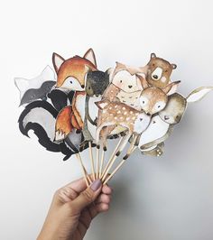 Set of 8 Woodland Animals Size 4, Paper Woodland Animals, 4 Woodland Animals Cutouts, Woodland Animals, Woodland Decoration, Cake Toppers - Etsy Animal Centerpieces, Woodland Centerpieces, Jungle Centerpieces, Woodland Centerpiece, Jungle Decorations, Woodland Animals Theme, Woodland Baby Shower Decorations, Animal Cutouts, Jungle Birthday Party