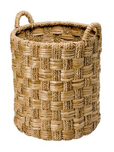 Kouboo Natural Round Braided Seagrass Basket Frontview Blush Pink Bedroom, Contemporary Baskets, Grass Basket, Decorative Storage Baskets, Log Baskets, Seagrass Basket, Pink Bedrooms, Large Baskets, Rattan Basket