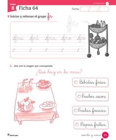 the spanish language worksheet for children to learn how to write and draw letters