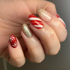 Holiday Nails Winter, Holiday Nails Christmas, Red Christmas Nails, January Nails, Ruby Slippers