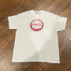 Brand New Never Worn Make An Offer Baggy Tee, Baggy Shirt, Weird Shirts, Mens Tees, New Outfits, Coca Cola, Red White, Tee Shirts, Mens Shirts