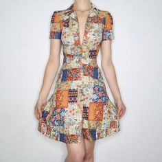 Rare Novelty Print Dress Glitter Mini Dress, Detailed Paintings, Lace Bustier, Purple Silk