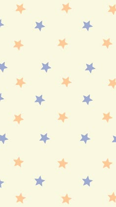 an orange and blue star pattern on a white background, with small stars in the middle