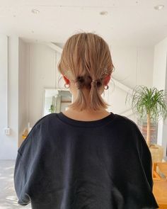 ishiharatakuya on Instagram: "プチアレンジ🍼" Hairstyles For Long Bob, Bob Hair Ponytail, Short Hair Hairstyles, Bob Updo Hairstyles, Bob Updo, Short Hair Tutorial, Edgy Short Hair, Hair Stylist Life