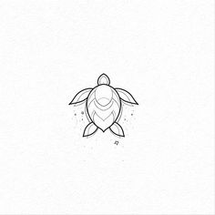 a black and white drawing of a turtle