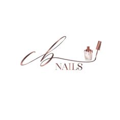 the logo for nails is shown on a white background