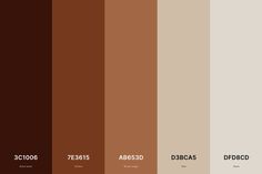 the color palette is brown, beige, and dark brown with white lettering on it