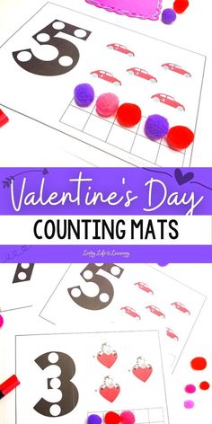 Help your child count from 1 to 10 with these adorable Valentine's day 
​counting mats which are perfect for toddlers or preschoolers. Use the 
​counting mats for counting, addition and subtraction up to 10, I love 
​using ten frames for math.