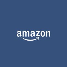 the amazon logo on a blue background