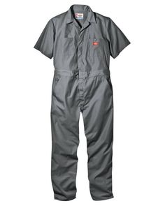 5 oz. Short-Sleeve Coverall - GRAY _ L - 29S | Dickies 5 oz. Short-Sleeve Coverall Jacket in Grey Size 29S Dickies Coveralls, Mens Coveralls, Dickies Shorts, Mens Workwear, Mens Big And Tall, Shorts With Pockets, Men Short Sleeve, Cotton Twill, Work Wear