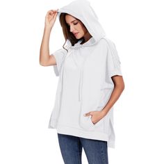 Elevate your athletic wear with the Anna-Kaci Boyfriend Short-Sleeve Hoodie. Designed with drop shoulder short sleeves and crafted from soft terry knit fabric, this hoodie offers a feminine twist on a classic athletic style, perfect for layering over tees and long sleeve shirts during your workouts. Shorts And Leggings, Hoodie Xxl, Life Care, Sweater Tunic, Athletic Style, Boyfriend Shorts, Short Sleeve Hoodie, Distressed Shorts, Athletic Fashion