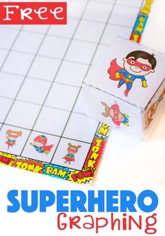 the superhero graphing game is ready to be played with children and adults alike as well