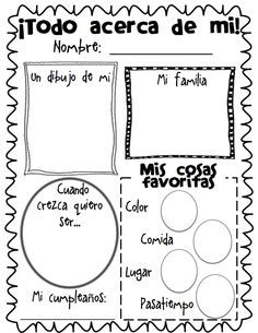 the spanish language worksheet with pictures and words to help students understand what they are doing