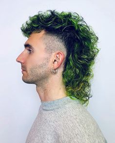 10 Cool Ways To Rock The Perm Mullet Trend | Haircut Inspiration Perm Mullet Men, Mullet Men Haircut, Perm Mullet, Trend Haircut, Mullet Men, Loose Perm, Neon Hair Color, Fade Haircut Curly Hair, Mohawk Mullet