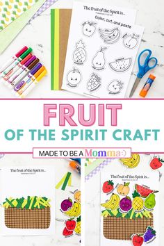 the fruit of the spirit craft is made to be a mom's day activity