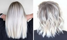 Going Platinum Blonde, Platinum Blonde Hair Color, Silver Blonde Hair, Icy Blonde Hair, Blonde Fashion, White Blonde Hair, Hair With Highlights, Ombre Hair Blonde, Silver Blonde