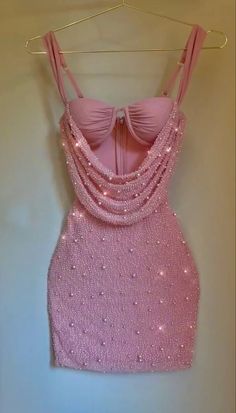 Pearl Pink Bodycon Cute Homecoming Dresses Custom Made Cocktail Birthd – Laylatailor Shop Dress With Pearls, Pink Bodycon, Cute Homecoming Dresses, Fest Outfits, Short Party Dress, Pearl Pink, Oh Polly, Birthday Dress, Glam Dresses