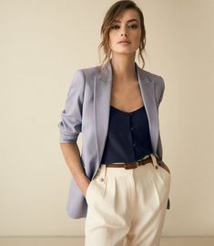 Lilac Blazer Outfit, Blazer Outfit Ideas, Lilac Blazer, Neon Prom Dresses