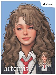 Artemis Hair & Overlay | Patreon Sims 4 Curly Hair, Los Sims 4 Mods, Sims 4 Challenges, Cc Mods, The Sims 4 Packs, Sims 4 Cc Folder, Sims 4 Characters