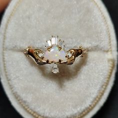 Custom Order for Norma , Natural Cloud Shaped Opal Ring, 14k yellow gold, 8US ❀Engagement ring ⊹stone: natural opal and moissanite ⊹Material: 14k yellow gold ⊹Ring size: 8US Funky Jewelry, Jewelry Lookbook, Stone Engagement Rings, Pretty Rings, Opal Ring, Shiny Things, Dream Jewelry, Pretty Jewellery, Jewelry Inspo