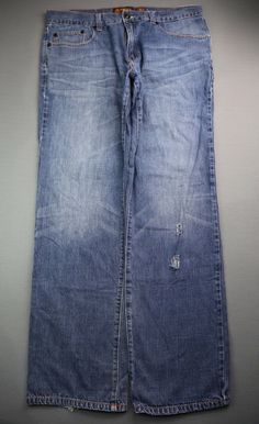 Men's American Rag Jeans Smith Fit Straight Leg Distressed Size 36x34 (Measure 37x33) Zipper Fly        ACTUAL MEASUREMENTS (Measurements are taken of the item lying flat and pulled tight without stretching. All measurements are approximate and in inches):   Waist (Measured from side to side and multiplied times 2): 37 Inseam (Measured from bottom of crouch to end of pants leg): 33 Hip (Measured at the base of the zipper from side to side and multiplied times 2): 46 Thigh (Measured from bottom o Rags Clothing, 2000s Jeans, Y2k Fits, 7 Jeans, 2000s Fashion Outfits, American Rag, Kpop Fashion Outfits, Outfit Goals, 2000s Fashion