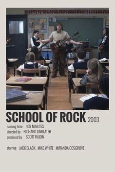 an advertisement for school of rock