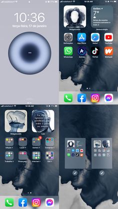 an iphone screen with different icons on it and the same image as shown in this screenshot