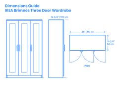 measurements for the ikea brimnes three door wardrobe