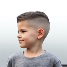 Faded Mohawk Boys Haircut Short, Little Boy Buzz Cut Fade, Boys Long Top Short Sides Haircut, Fohawk Haircut For Toddler Boys, Skin Fade Boys Haircut, Cool Boy Haircuts Short, Boys Summer Haircut Kids, High And Tight Haircut Fade Toddler, Short Boy Haircuts Male