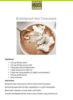 a recipe for hot chocolate with whipped cream