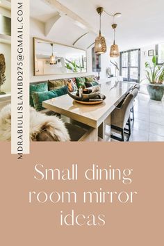 small dining room mirror ideas with text overlay