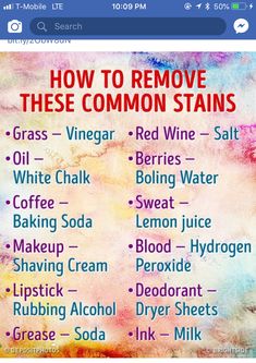 how to remove these common stains