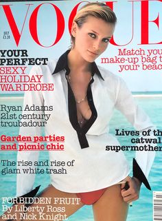 a magazine cover with a woman in a white shirt and red panties on the cover