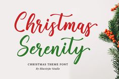 Christmas Serenity - Christmas Font, Script and Handwritten ft. christmas & winter - Envato