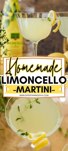 Homemade Limoncello Martini | Summer Cocktail Recipes Lime Martini, Limoncello Martini, Homemade Margaritas, Homemade Limoncello, Best Summer Cocktails, Ski Party, Easy Summer Cocktails, Summer Food Party